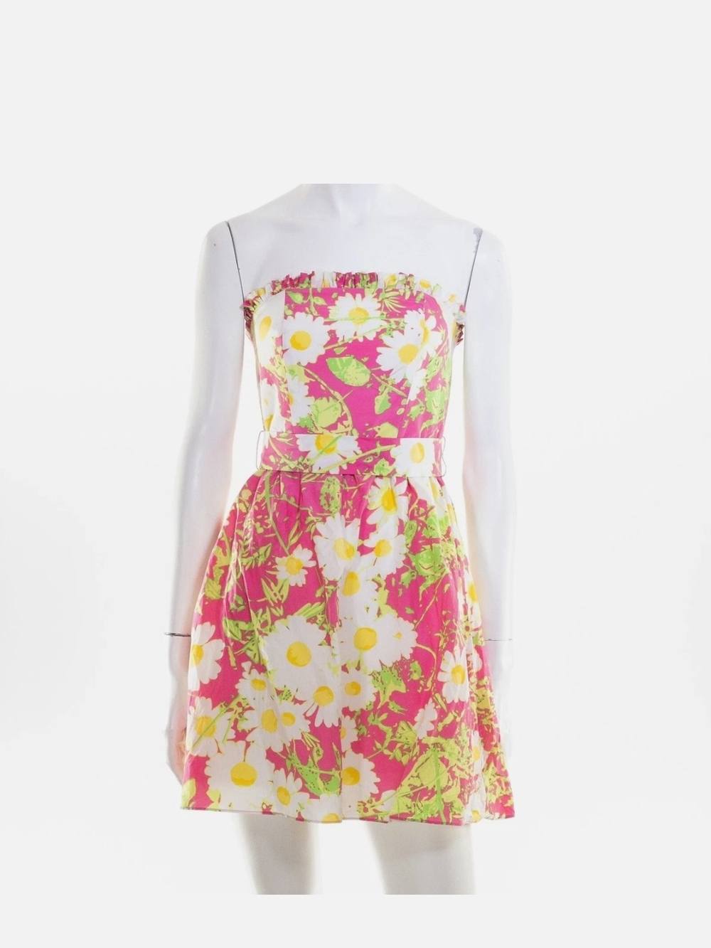 Lilly Pulitzer Briddie Strapless Silk Blend Mini Floral Dress Womens Size 8